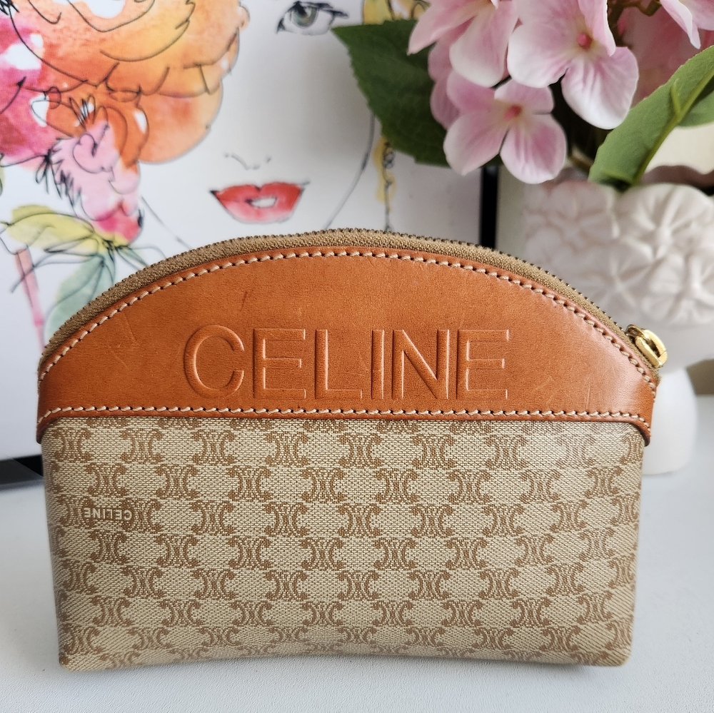 CELINE Macadam PVC Cosmetic Pouch Bag